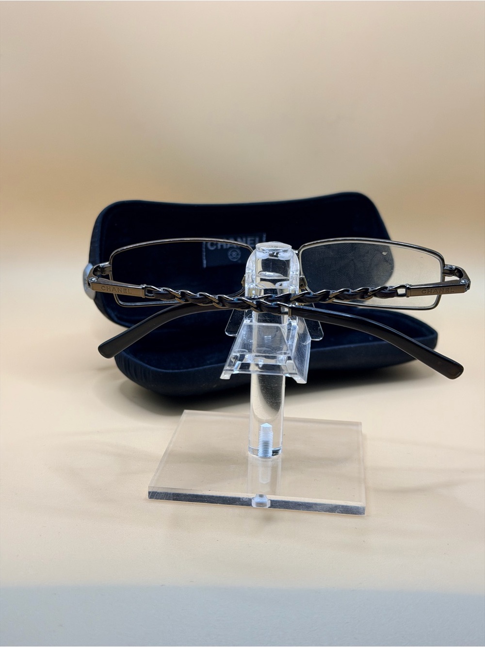 CHANEL Rectangular Metal Rim Eyeglasses - Picture 5 of 8